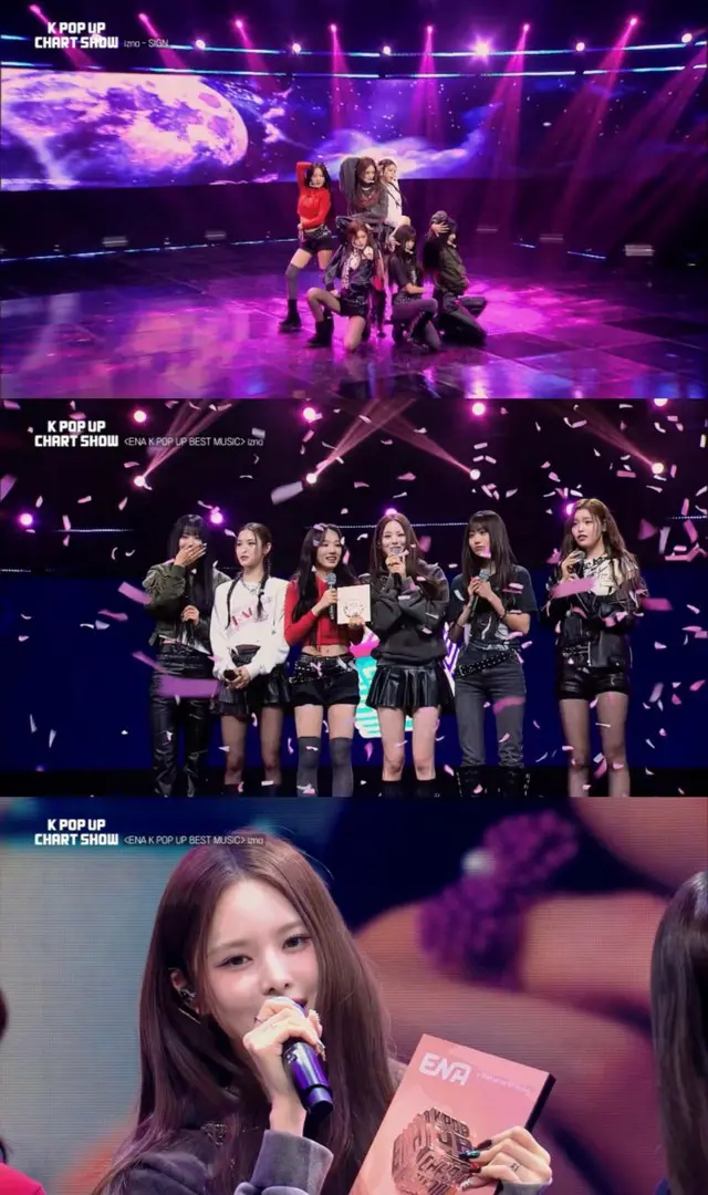 「izna」、「K-POP UP CHART SHOW」で1位...音楽番組2冠王に