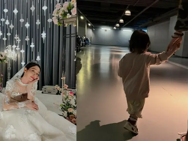 Lee Byung Hun's wife Lee Min Jeon reveals cute back view of daughter walking through underground parking lot after "caught the desire to go out"