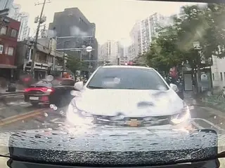 Police car stops 'unconscious' driver who drove the wrong way in Seoul