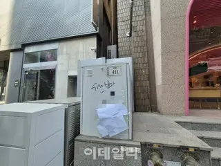 "BoA insulting graffiti terror attack" in Gangnam Station area...Police take report (Seoul, Korea)
