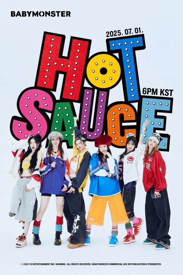 「BABYMONSTER」、80年代オールドスクールの感性あふれる「HOT SAUCE」のタイトルポスターを公開