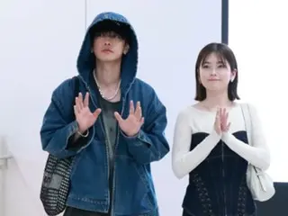[Airport Fashion Video Report] Fuka Koshiba and Takeru Sato, stars of the Japanese version of "Marry My Husband," arrive at Gimpo International Airport greeted by many fans