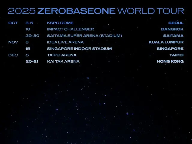 「2025 ZEROBASEONE WORLD TOUR [HERE & NOW]」 ティーザーポスター　©CJ ENM / WAKEONE / LAPONE ENTERTAINMENT