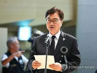 At the memorial ceremony for Kim Dae-jung, South Korean National Assembly Speaker mentions the declaration with Obuchi, saying it will "encourage Japan to take a positive stance."