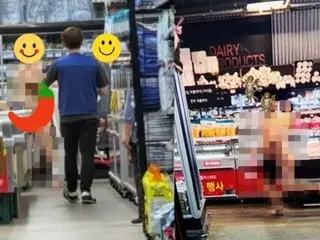 Naked man appears in supermarket... Internet users question whether it's a live-action version of "Attack on Titan" (Korea)
