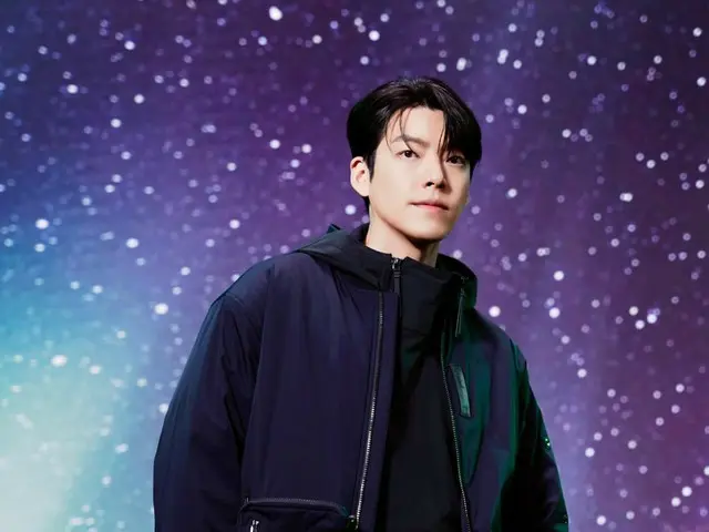 Actor Kim WooBin, outdoor fashion with space in the background