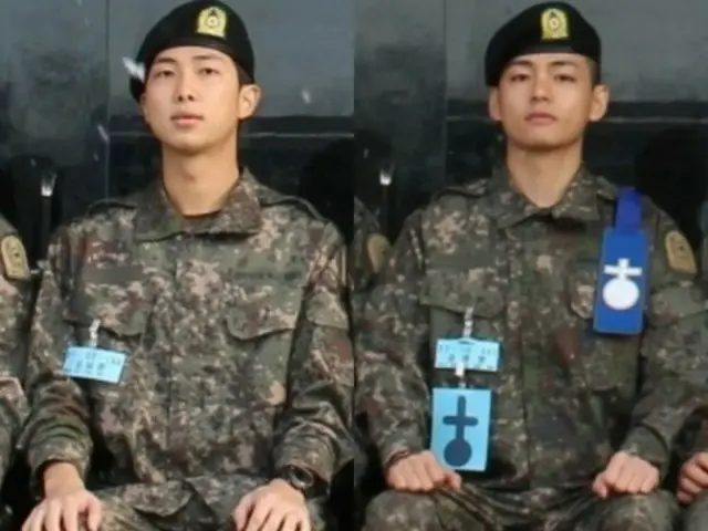 "BTS" V & RM, recent situation at the training center... dignified expression