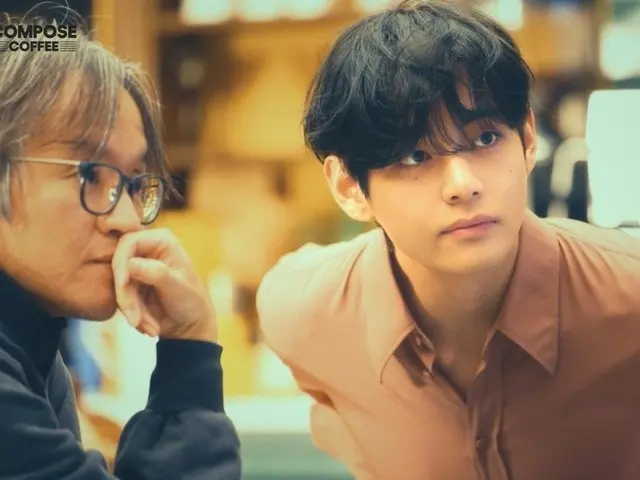 "BTS" V has a special encounter with Korea's best CM director Yoo Kwang-guyen in the new advertisement for COMPOSE COFFEE