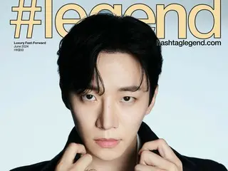 2PM's JUNHO graces the cover of a magazine... his sharp gaze is adorable