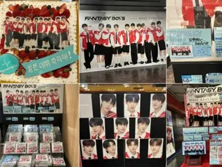 "Official Japanese debut" "FANTASY BOYS" holds mini concert & decorates main corner of Shibuya Tower Records