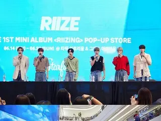"RIIZE" 1st mini album "RIIZING" release commemorative pop-up store is a big success... fans autographing session is also a hot topic