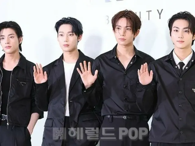 [Photo] ENHYPEN's Heeseung, Jungwon, Jake, and Sunwoo attend the "PRADA BEAUTY" event