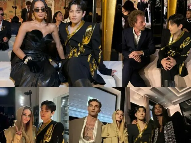 ATEEZ's Hongjoong rubs shoulders with global celebrities at Paris Fashion Week