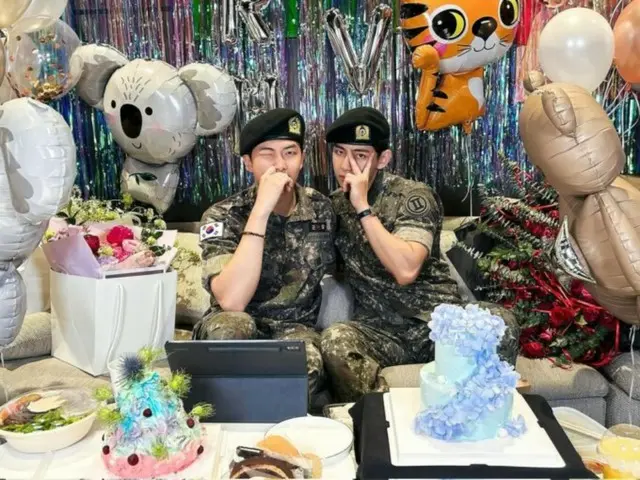 "BTS" RM&V greets fans with a cheerful attitude... "I really missed you"