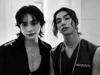 "ALLDAY PROJECT" Tarzan and "Stray Kids" Hyun Jin release a photo of themselves together... A chic monochrome look